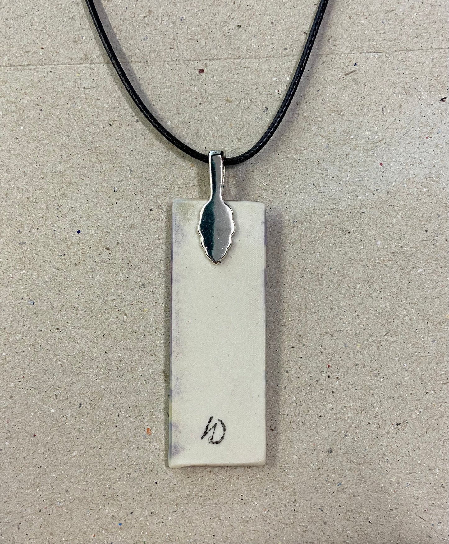 Porcelain Abstract Fuchsia Necklace