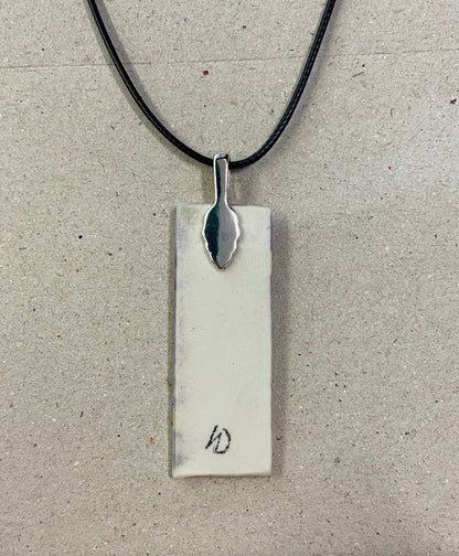 Porcelain Abstract Fuchsia Necklace